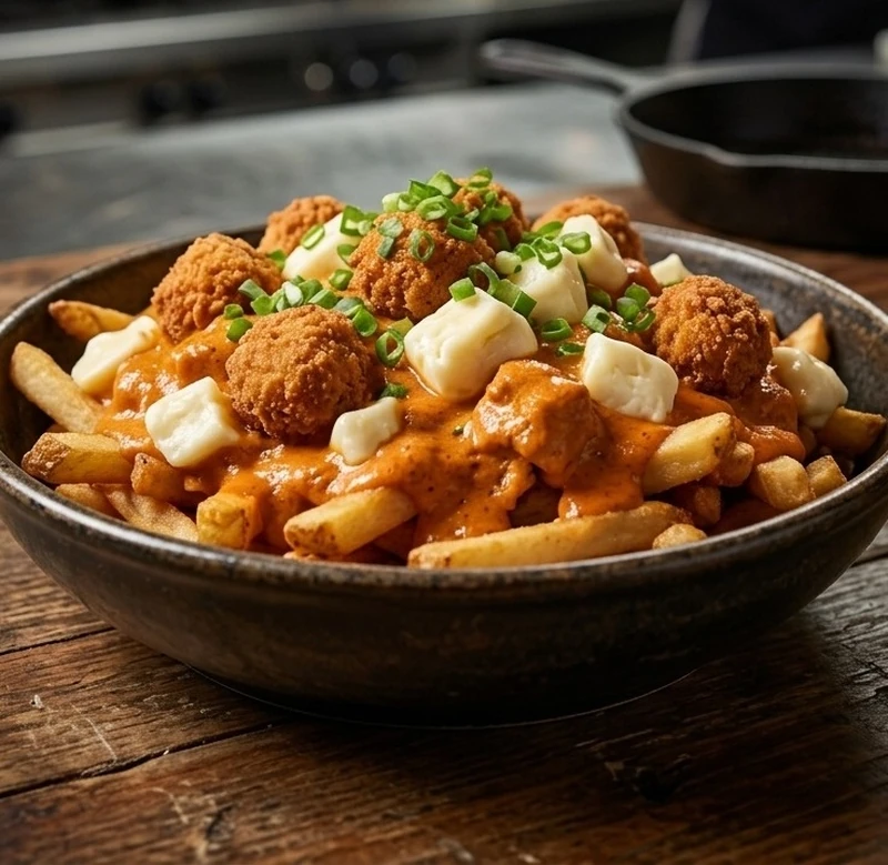 Butter chicken poutine, a loaded fries favourite in Bonnyville, AB