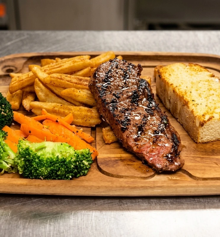 Grilled steak sandwich at Nick's Lounge on 50 Avenue in Bonnyville, AB